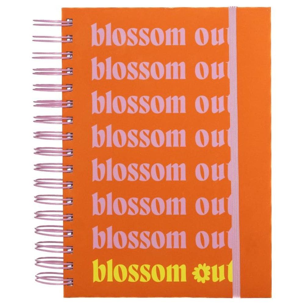 Meu plano perfeito: Florescer, planner anual não datado para adolescentes com capa dura neon, capa Blossom out | Planner 2025