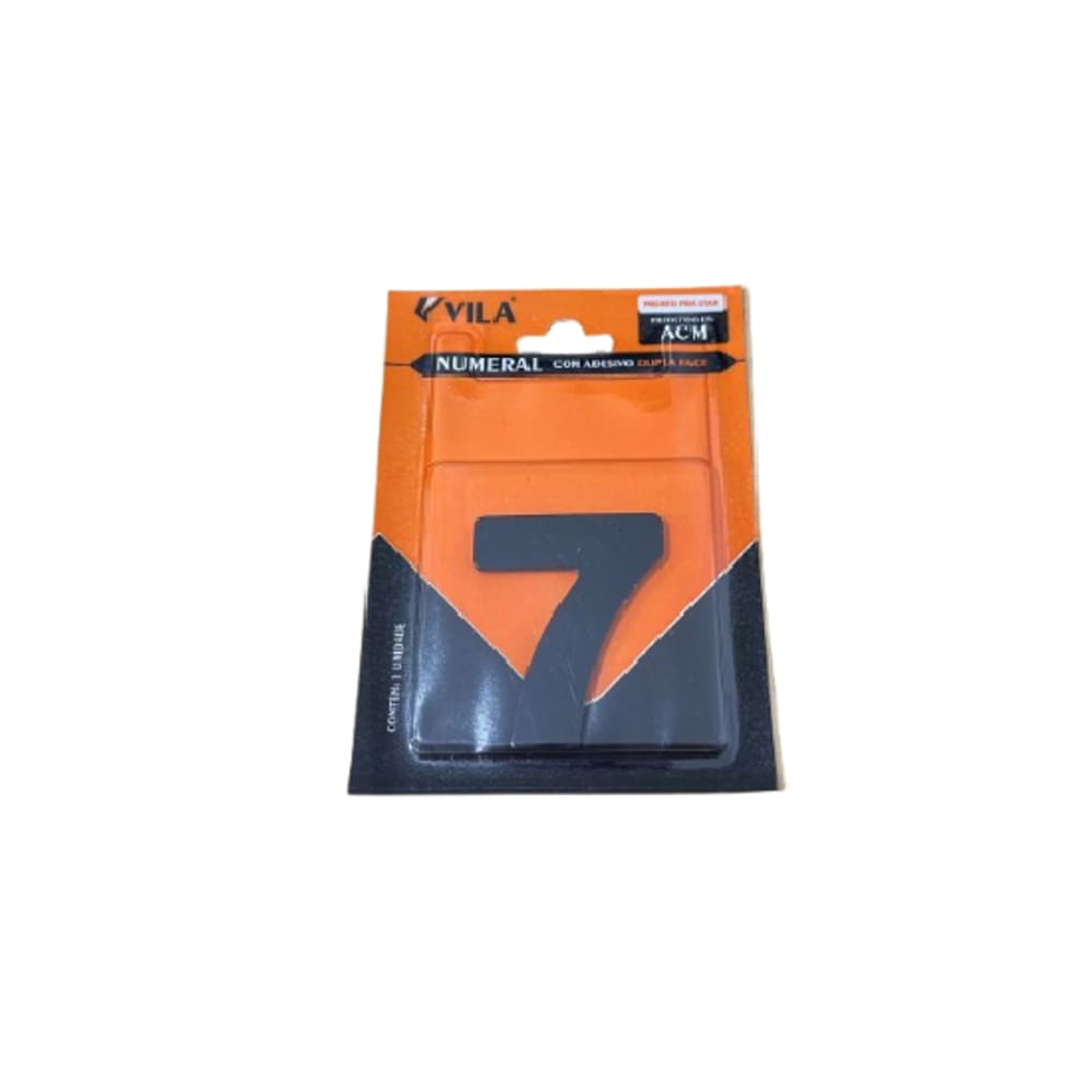 Numero Residencial N.7 60MM Preto - Vila