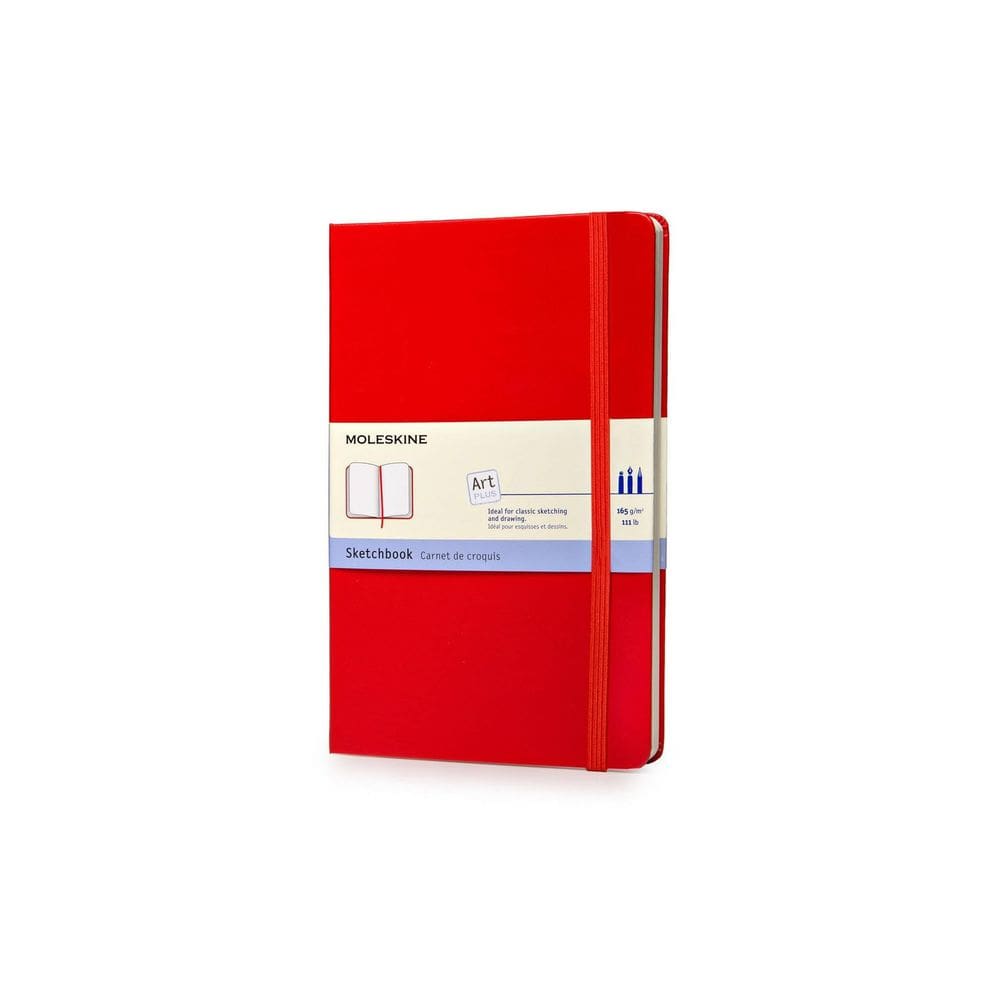 Caderno de esboços Moleskine Art, capa dura, grande, vermelho escarlate, 104p