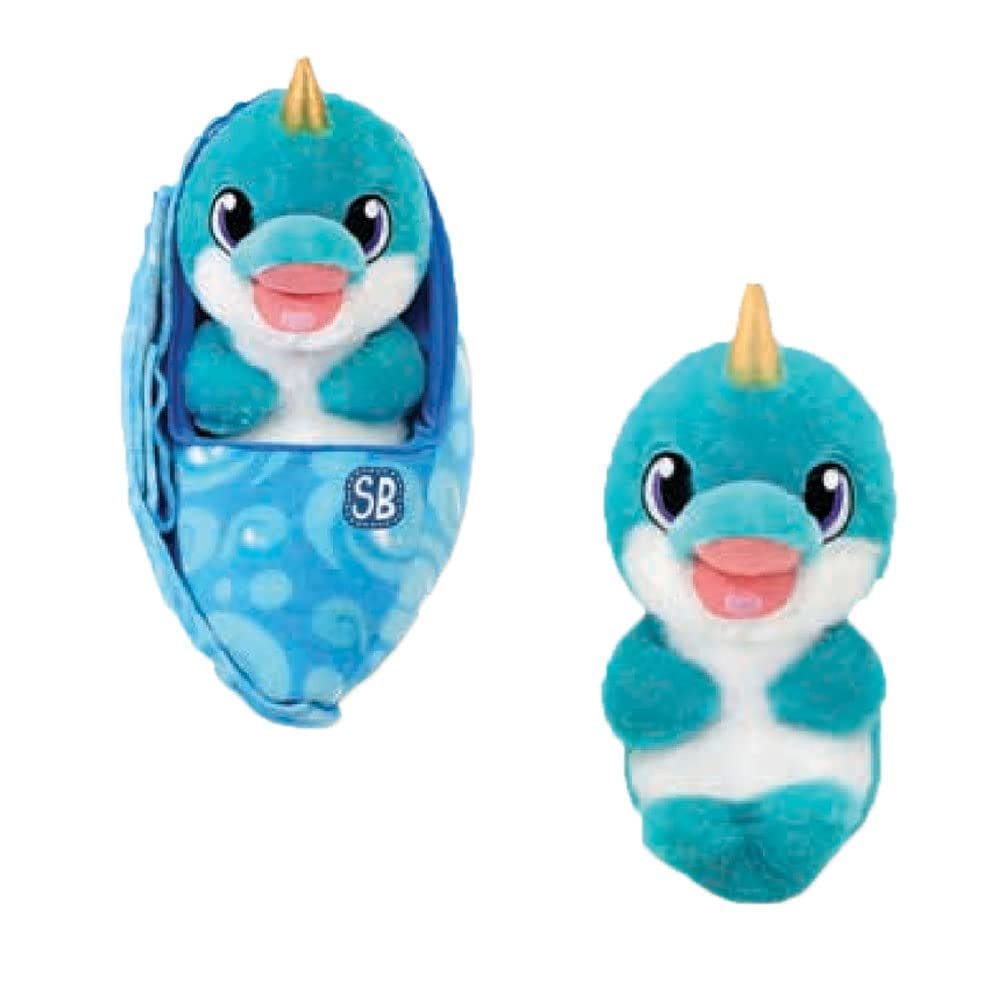 Animal de pelúcia Narwhal Swaddle Babies com nome personalizado