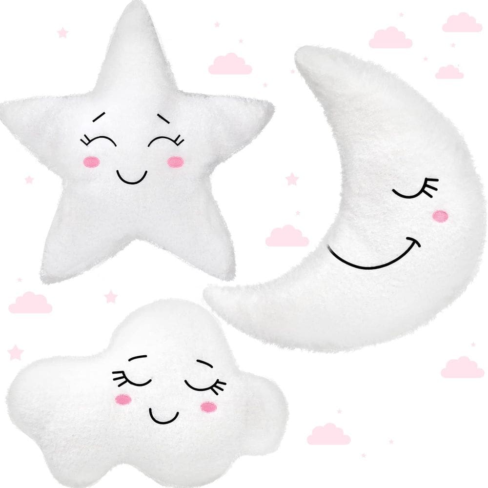 Almofadas de pelúcia Queekay Cloud Rainbow Sun Moon Star