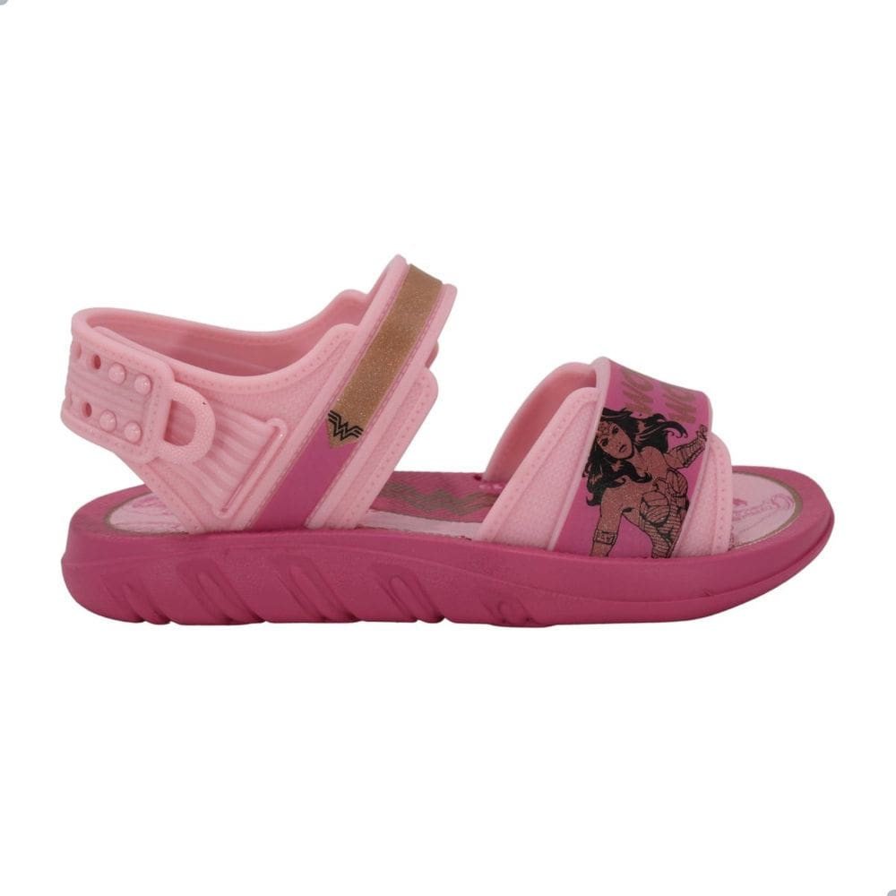 Sandália Infantil Grendene Kids Liga Da Justiça Rosa
