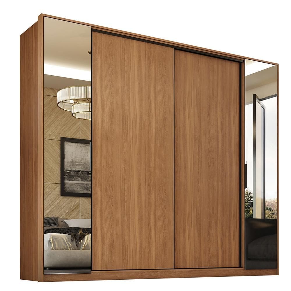 Guarda Roupa Casal Laredo 4 Portas Flex com Espelho - Demartêz