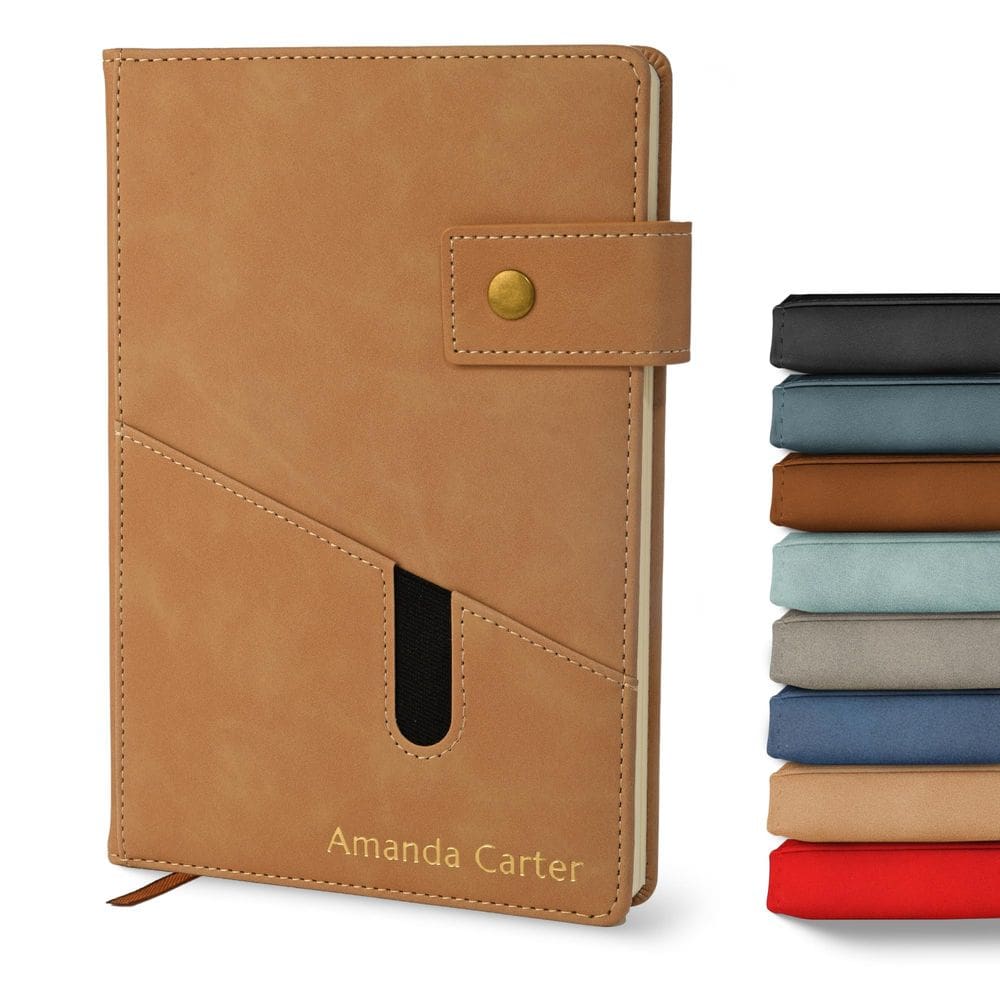 Notebook Promot Diário personalizado forrado em couro A5