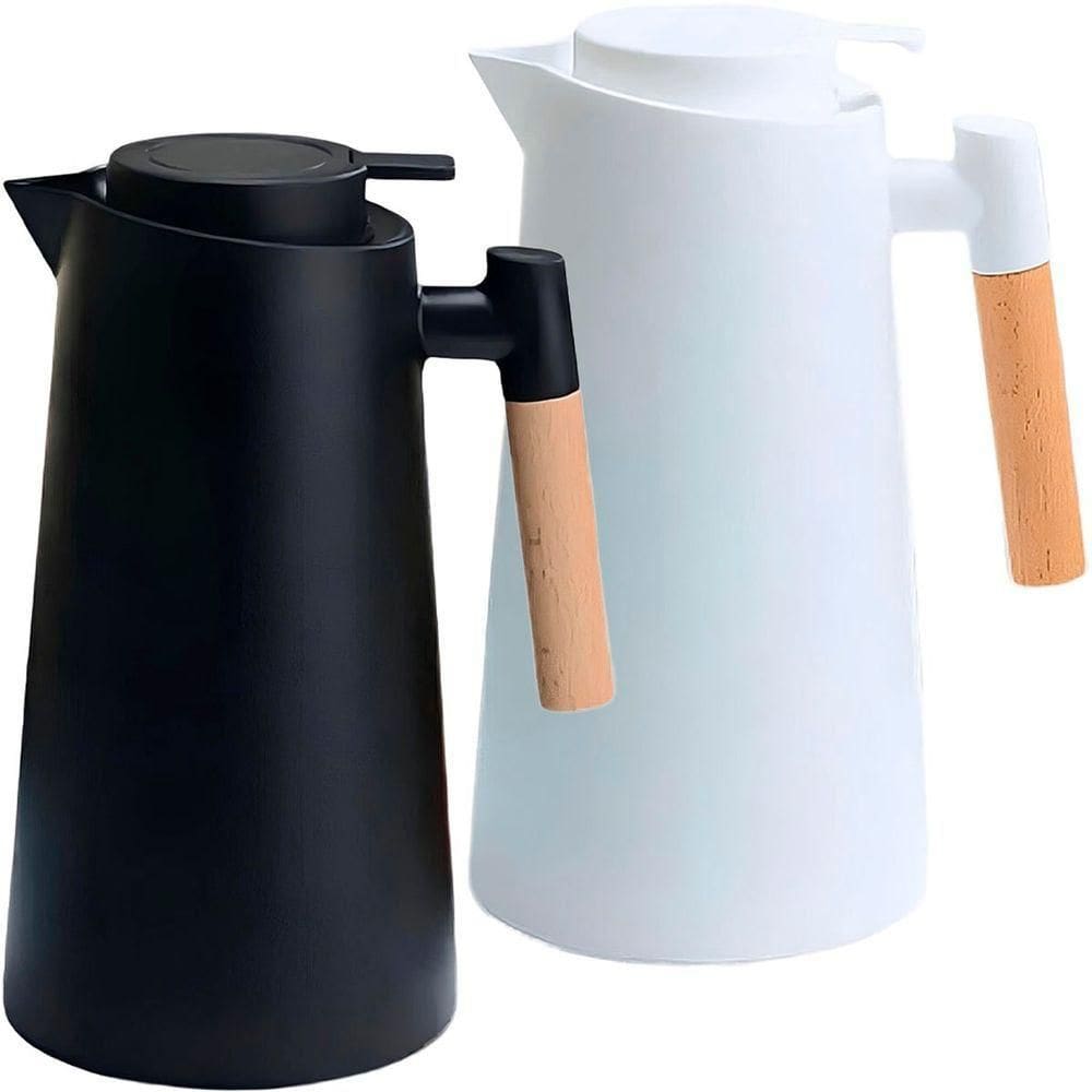 Kit 2 Garrafa Térmica De Mesa Nórdica Café Com Leite 1litro