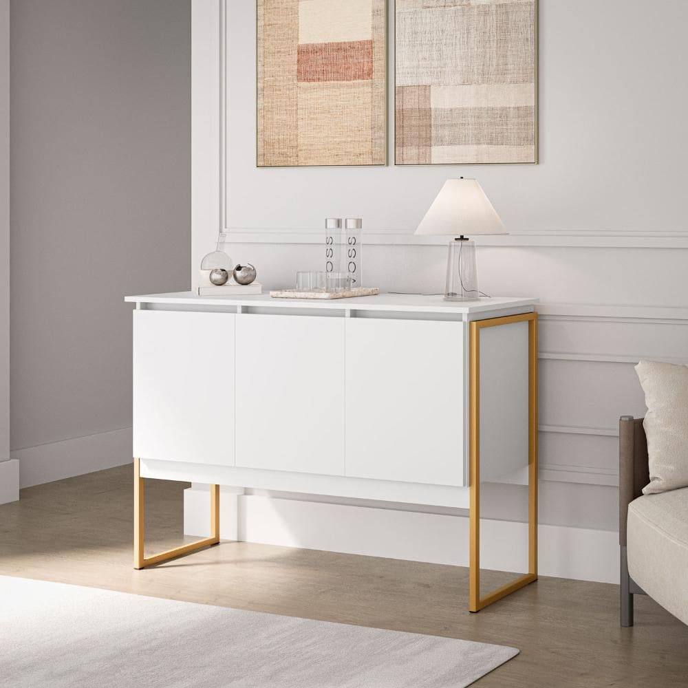 Buffet de Luxo Viareggio Branco Dourado