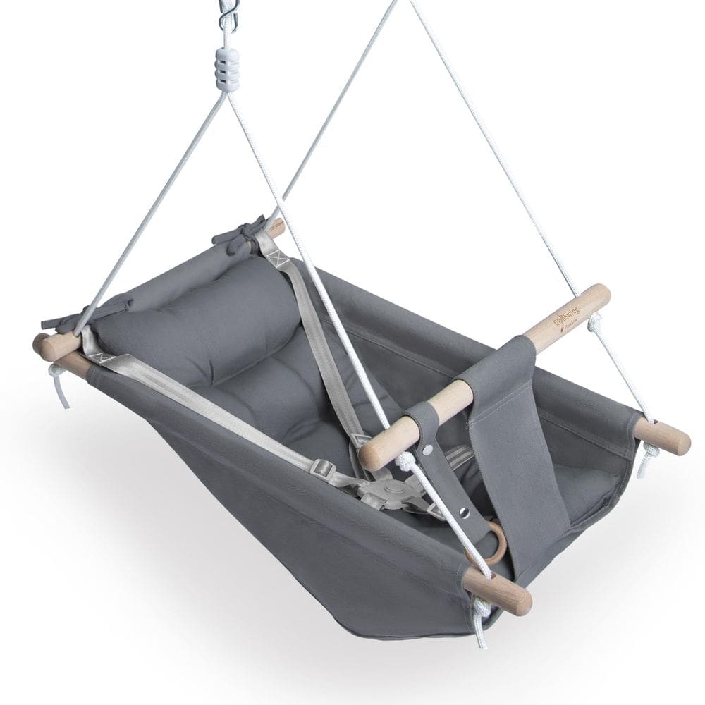 Rede de lona Baby Swing Gladswing para uso interno/externo cinza