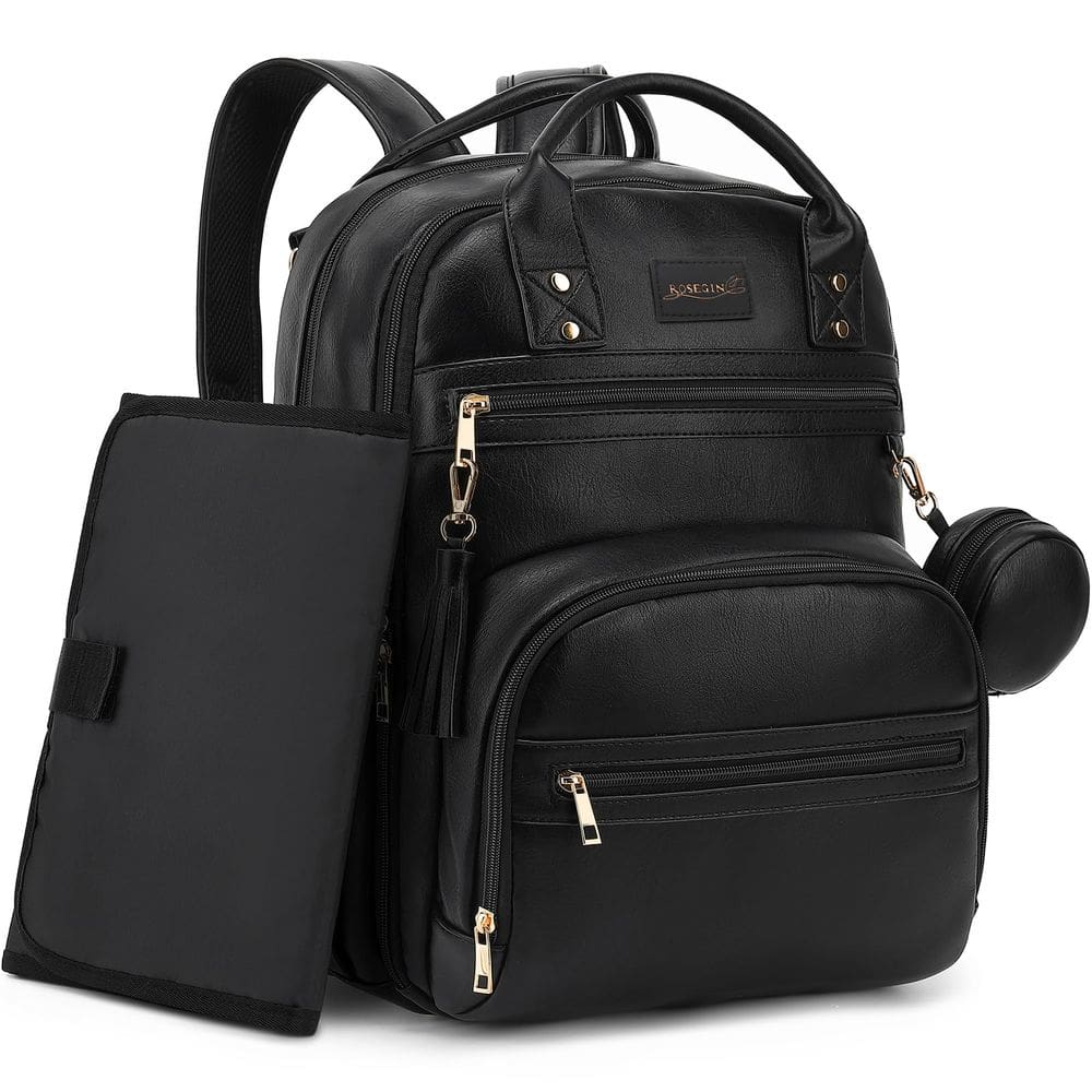Mochila para fraldas ROSEGIN Vegan Leather Impermeável 35L
