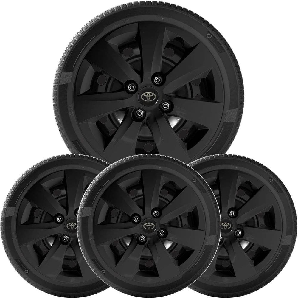 4X Calota Etios Hatch Sedan Aro 14 Preto Com Emblema 1301