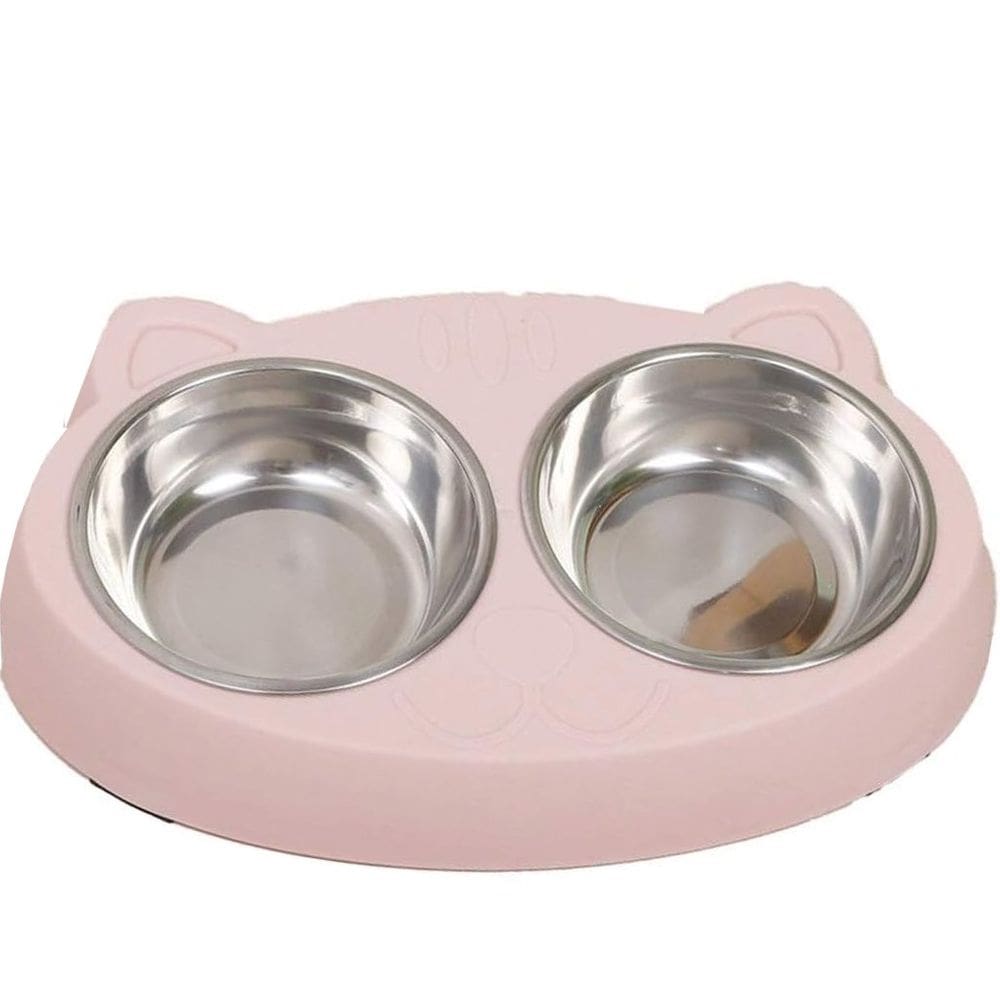 Comedouro Tigela Dupla com Tigela Removível 26x17cm