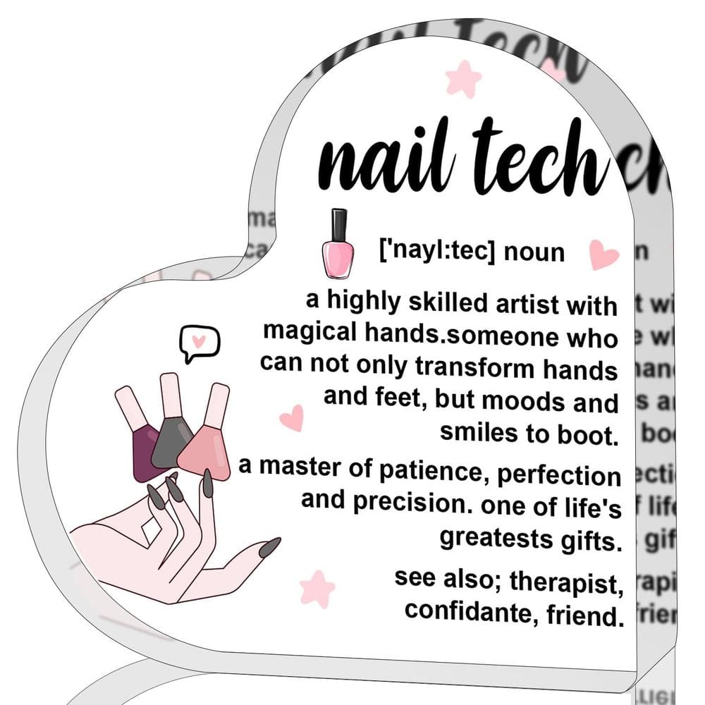 Placa decorativa Zatuiy Nail Tech Gift Heart Acrylic