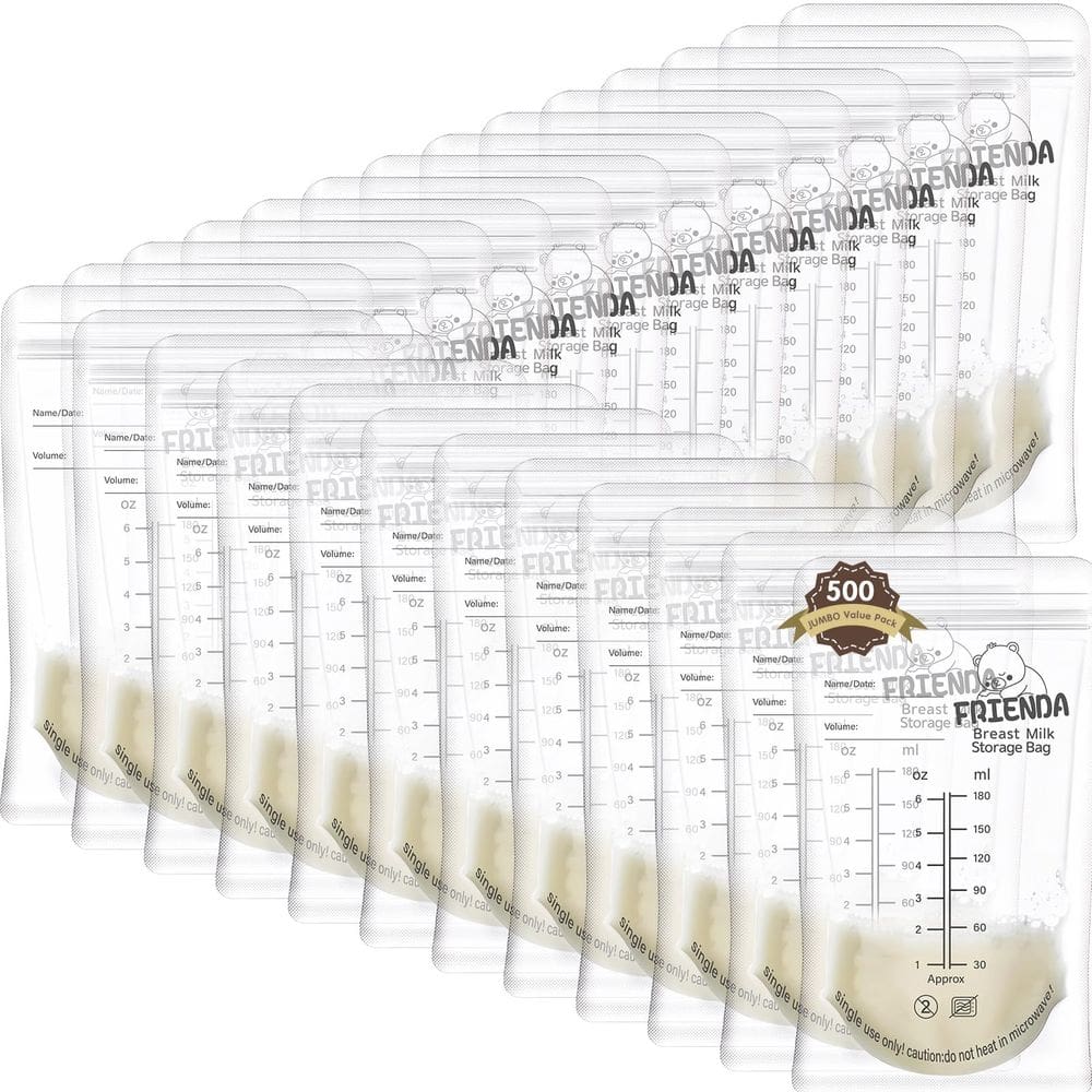 Sacos de armazenamento de leite materno Frienda 500 Count 180 ml