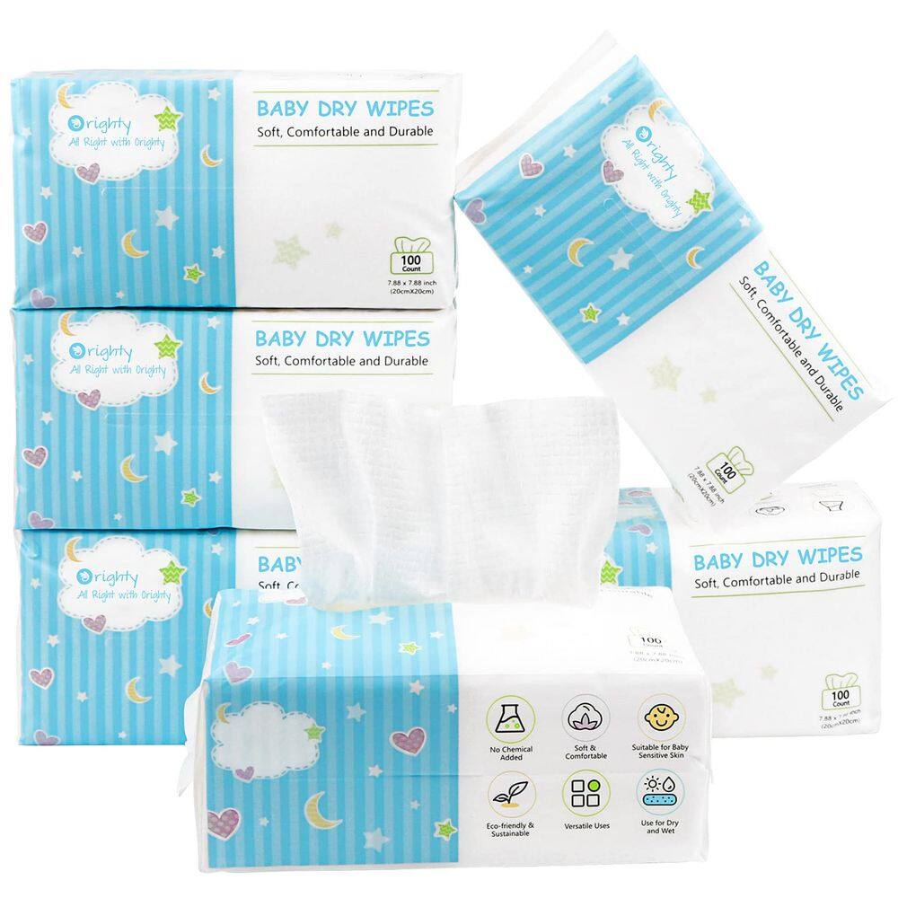 Toalhetes secos para bebês Orighty Baby Dry Wipes 600 unidades