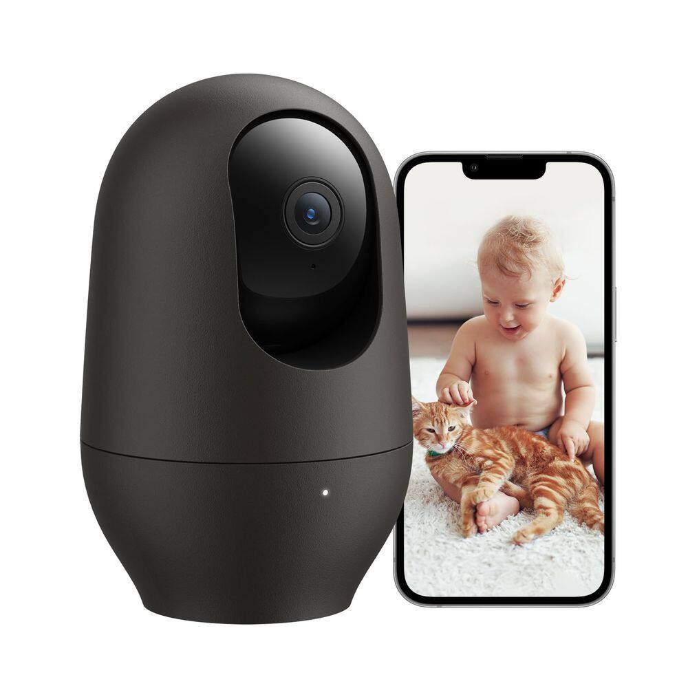 Monitor de bebê nooie 360 WiFi 2K com rastreamento de movimento