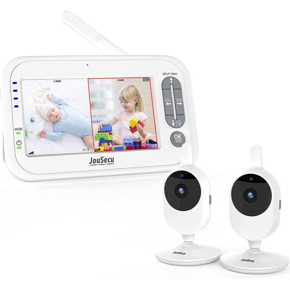 Monitor de bebê JouseCu B024-2T com 2 câmeras de tela LCD de 4,3"