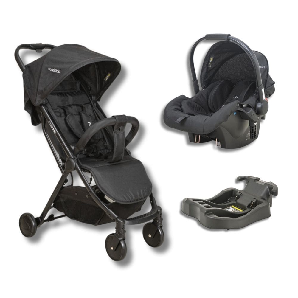 Carrinho De Bebe Road Preto + Bebe Conforto Cozycot (416) + Base- Kiddo