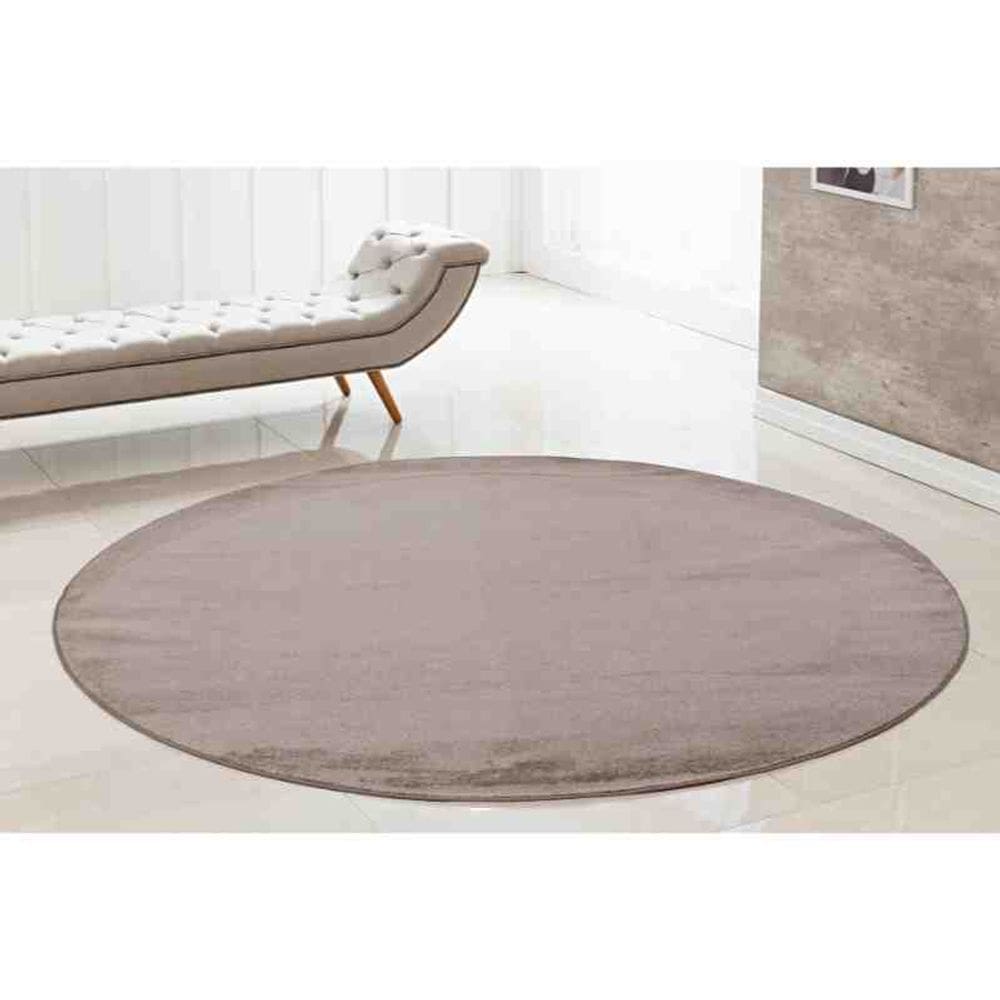 Tapete Redondo São Francisco Liso 2,00 Kaki Niazitex