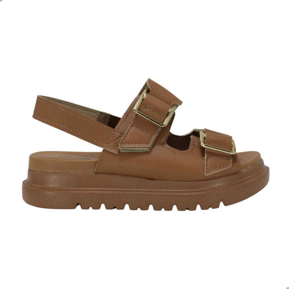 Sandália Feminina Ortopédica Modare Fivela Camel