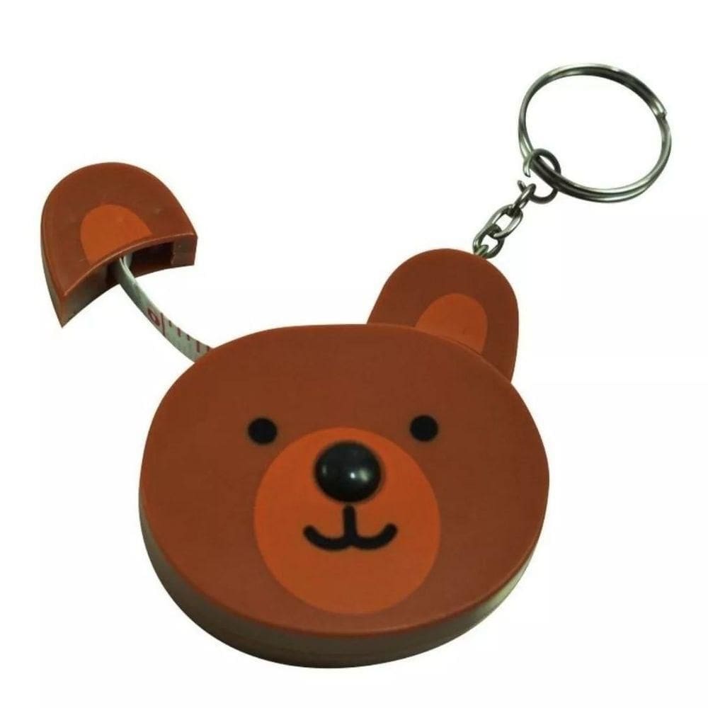 Fita Métrica De Bichinho Retratil Chaveiro Urso 150 Cm Trena Para Costura