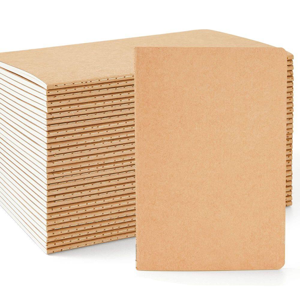 Cadernos Feela Kraft, pacote com 30, A5, 60 páginas, caderno de desenho sem forro