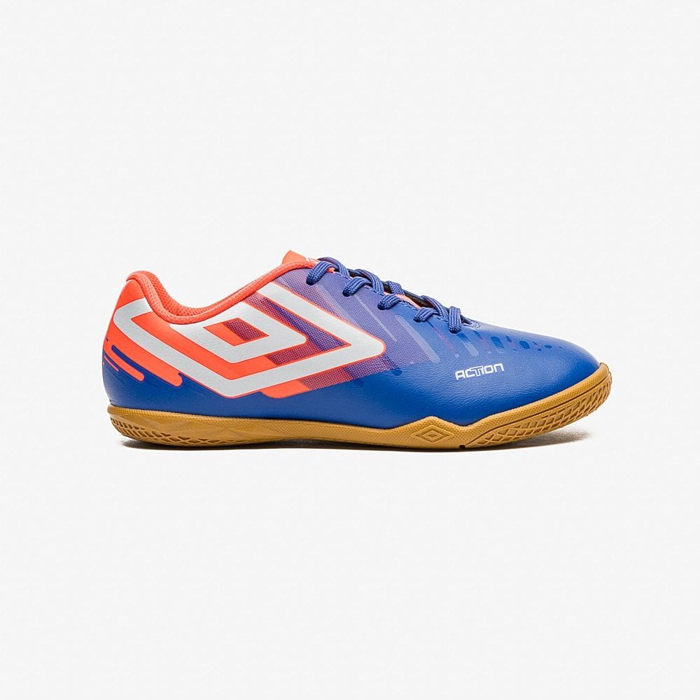 Chuteira Futsal Umbro Action Jr Azul/Preto