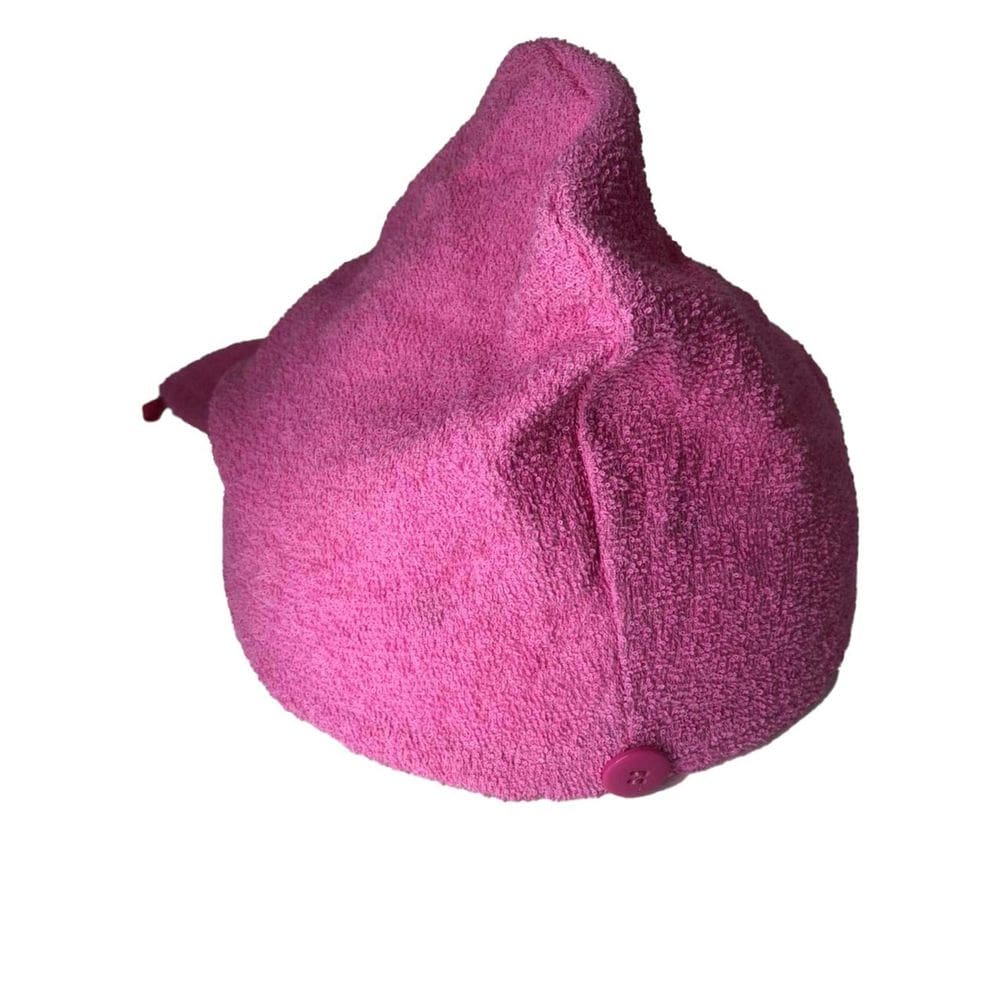 Turbante Para Secar Cabelo Atoalhado Rosa Pink