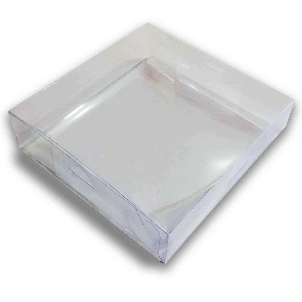 Caixa De Presente 19X19X5 Cm, 10 Unid, Transparente, Acetato