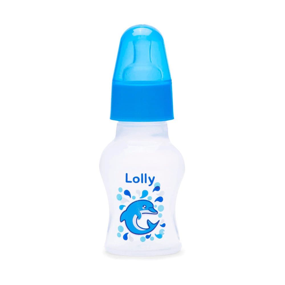 Mamadeira Lolly Oceano Bico de Silicone Redondo Líquidos Ralos 50ml Azul Ref 2361-01-Az