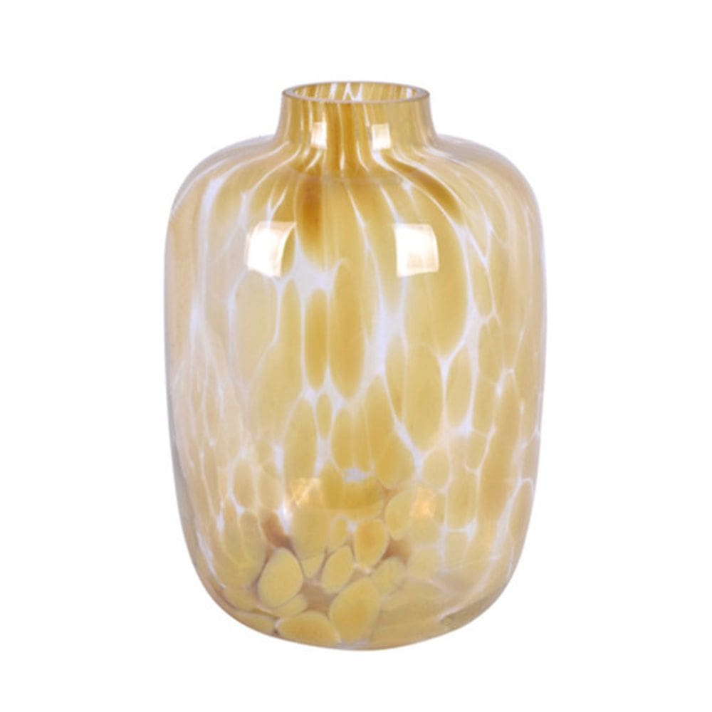 Vaso Decorativo De Vidro Cor Âmbar 13X13x18cm