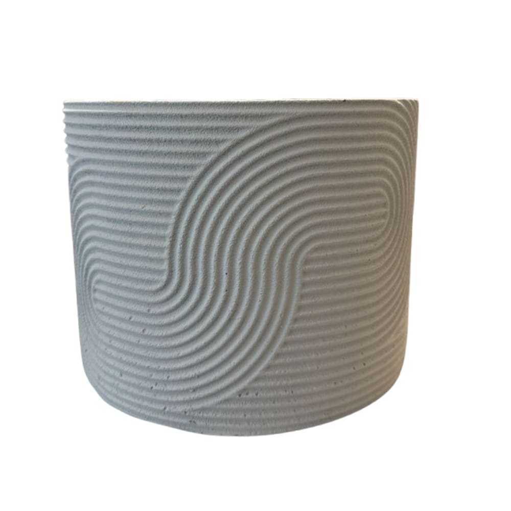 Vaso Em Cimento Texturizado 19 X 24 Cm