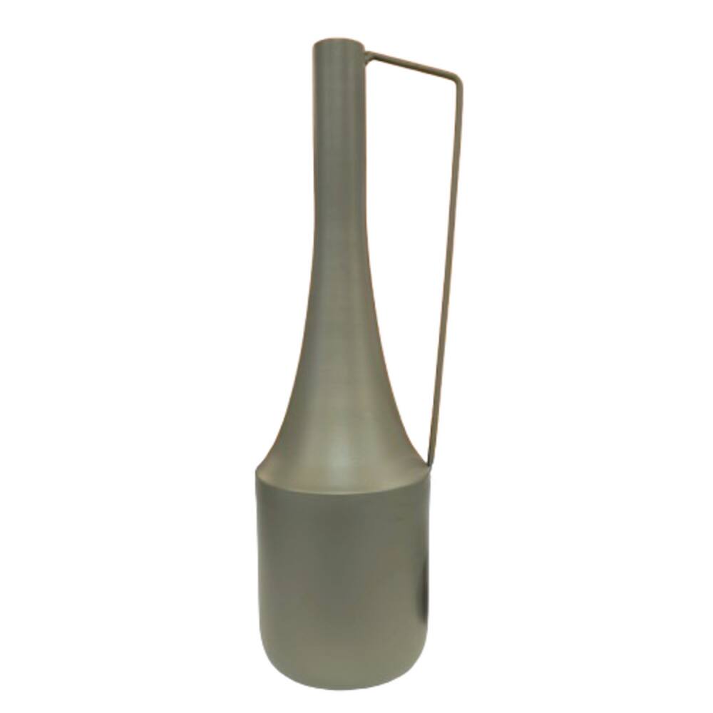 Vaso Em Ferro Verde Militar 35Cm