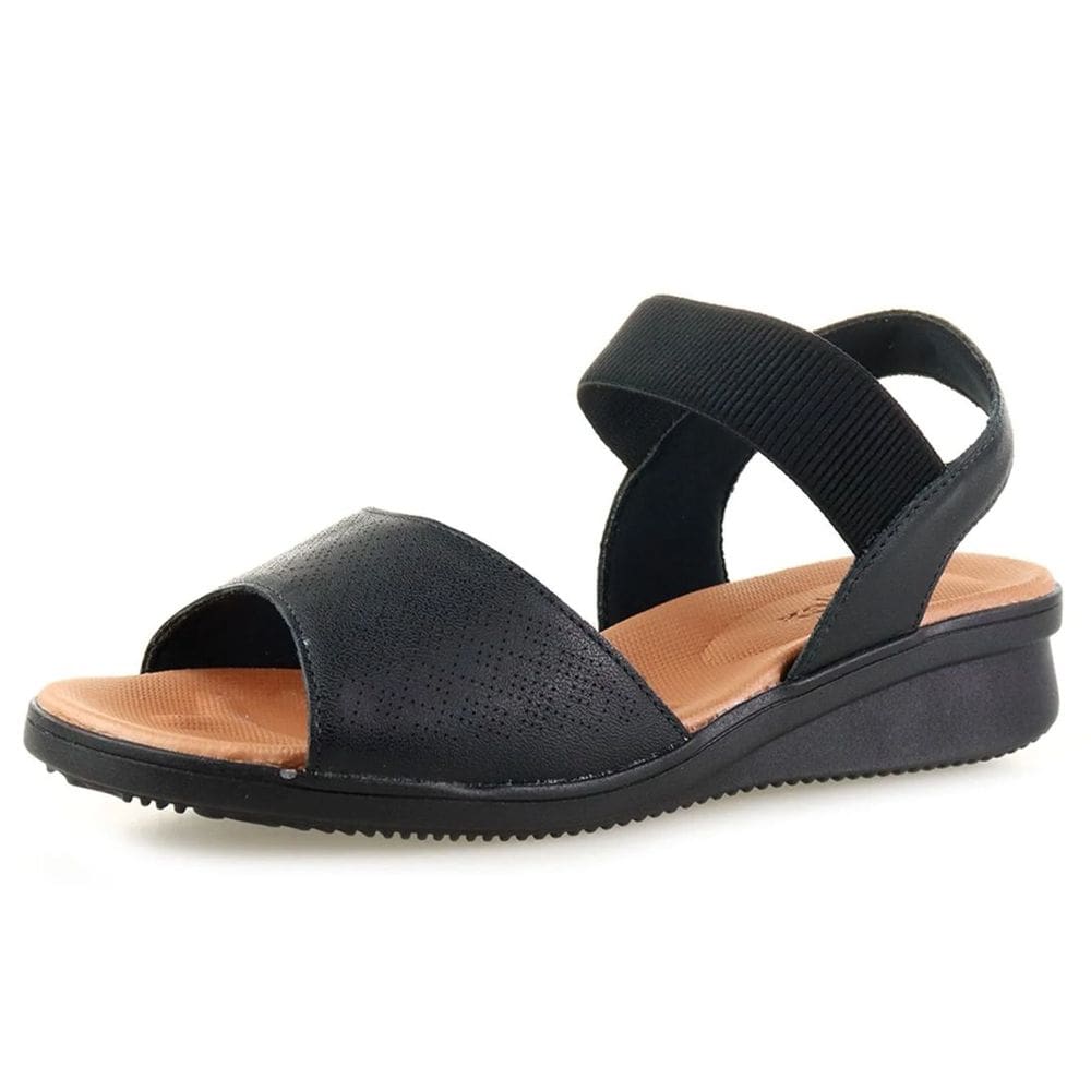 Sandalia Feminina Plataforma Couro Conforto Usaflex Ae2013