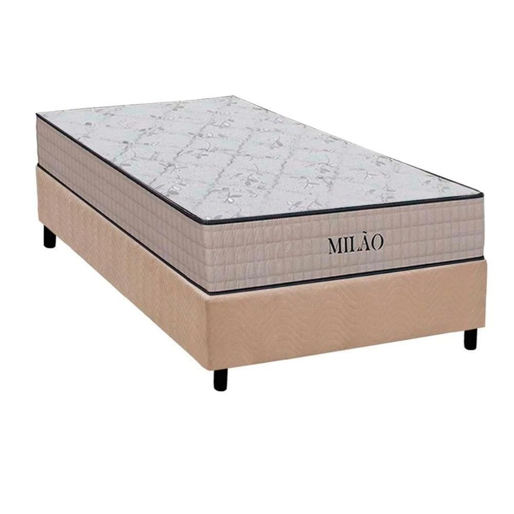 Conjunto Box Solteiro: Colchão Espuma Orthoflex D33 Milão + Base CRC Suede Clean (78x188)