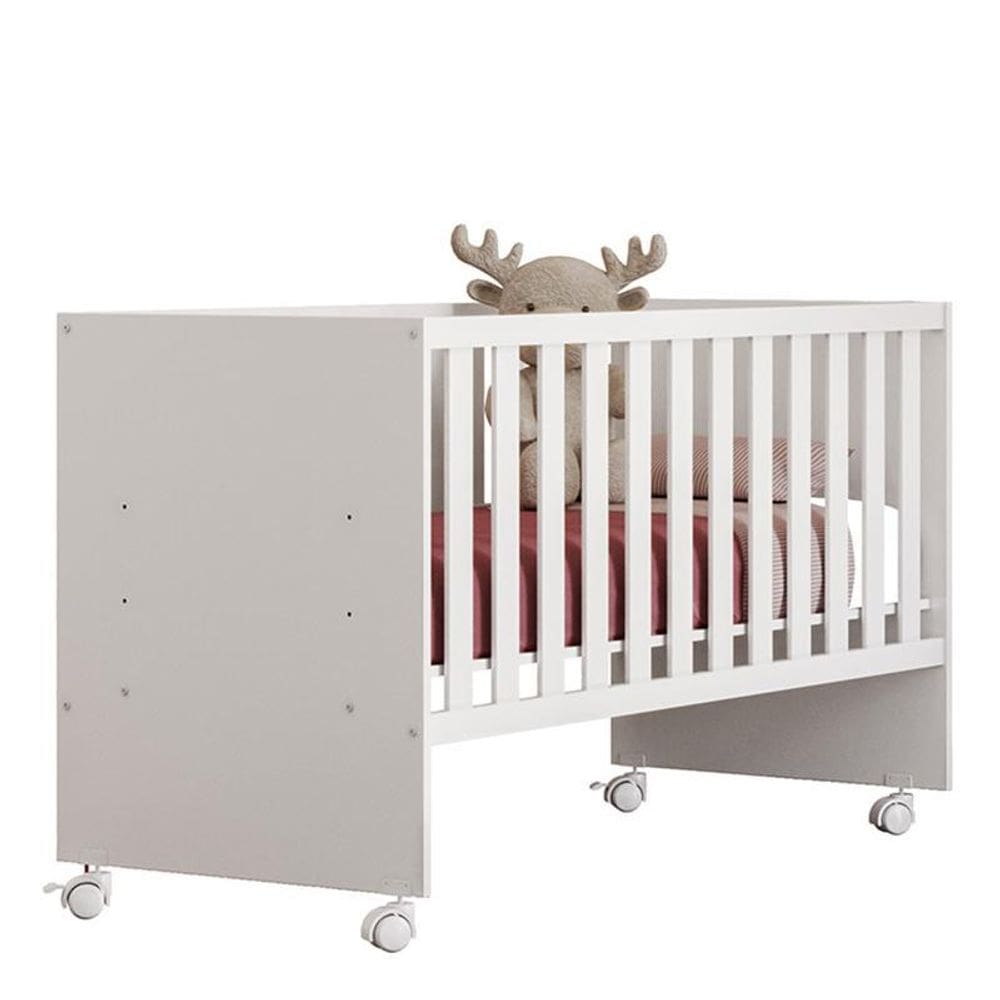 Berço Doce Sonho Reto com Rodízios - Qmovi