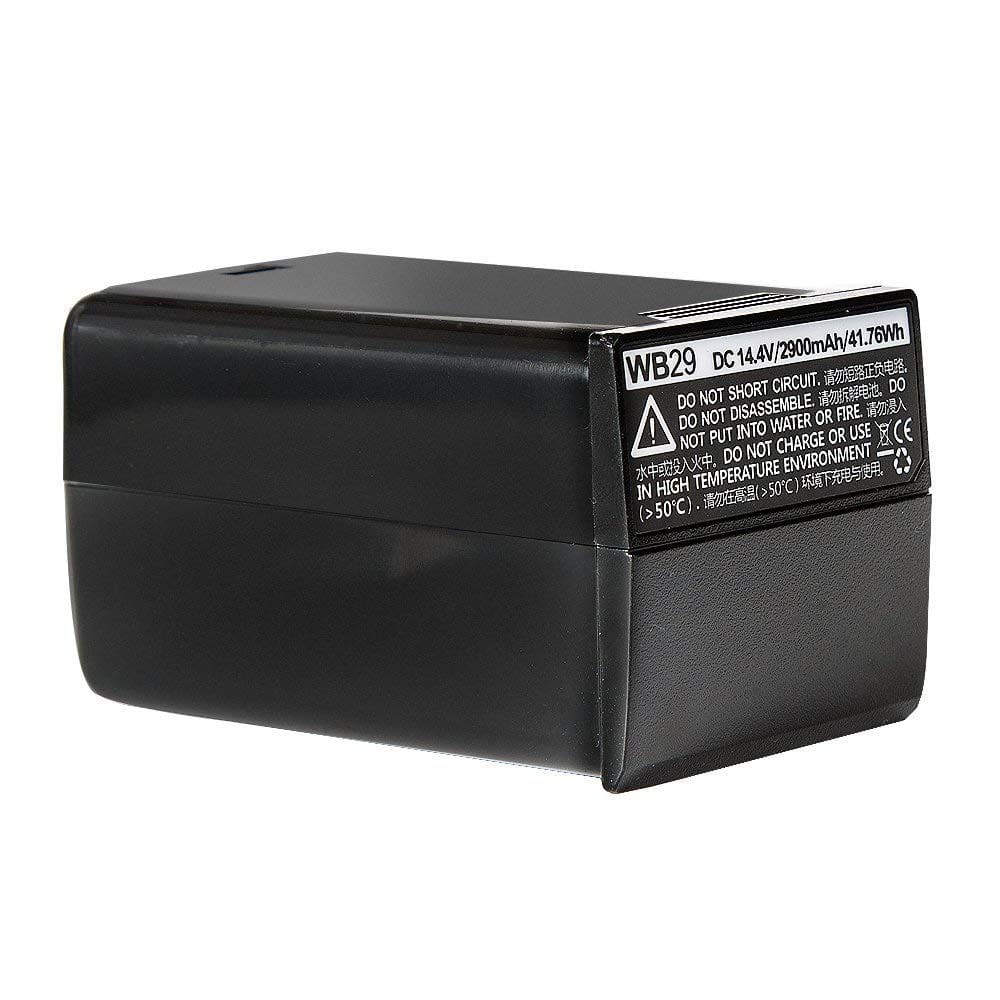 Pacote de alimentação de bateria Godox WB29 DC 14,4V 2900mAh para AD200