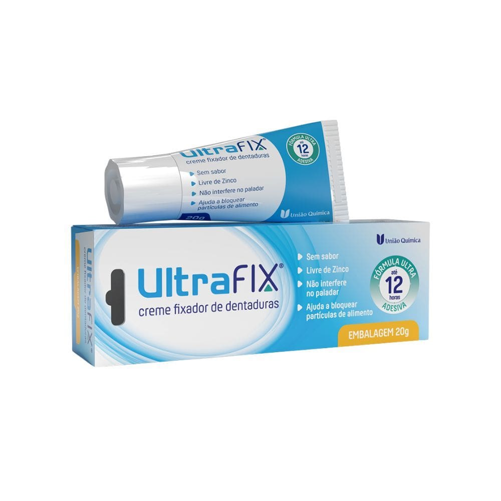 Creme Fixador de Dentaduras UltraFix sem Sabor 20g
