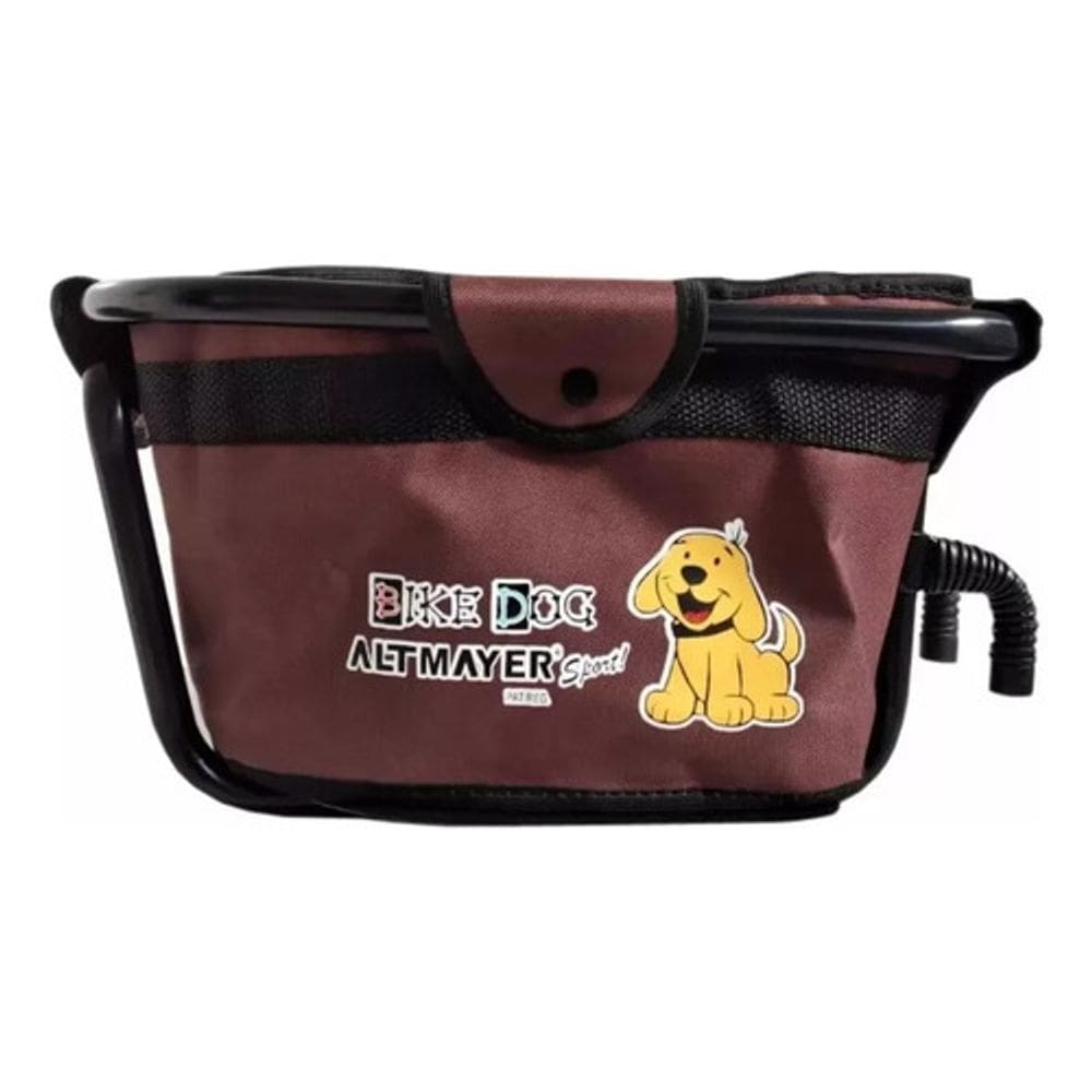 Cestinha Frontal Bike Pets Bege 15kg Marrom Al-59 Altmayer