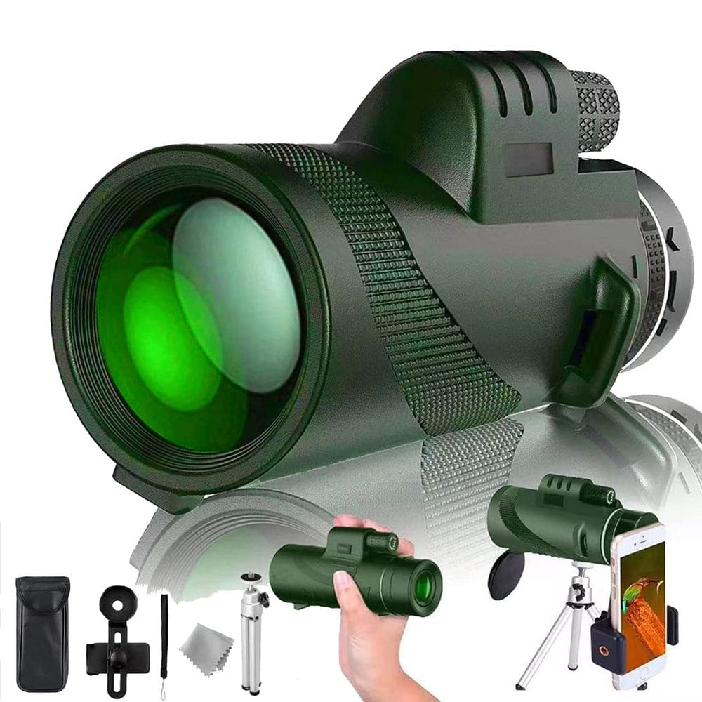 Telescópio monocular monocular VULOM 12x50 HD com adaptador de smartphone