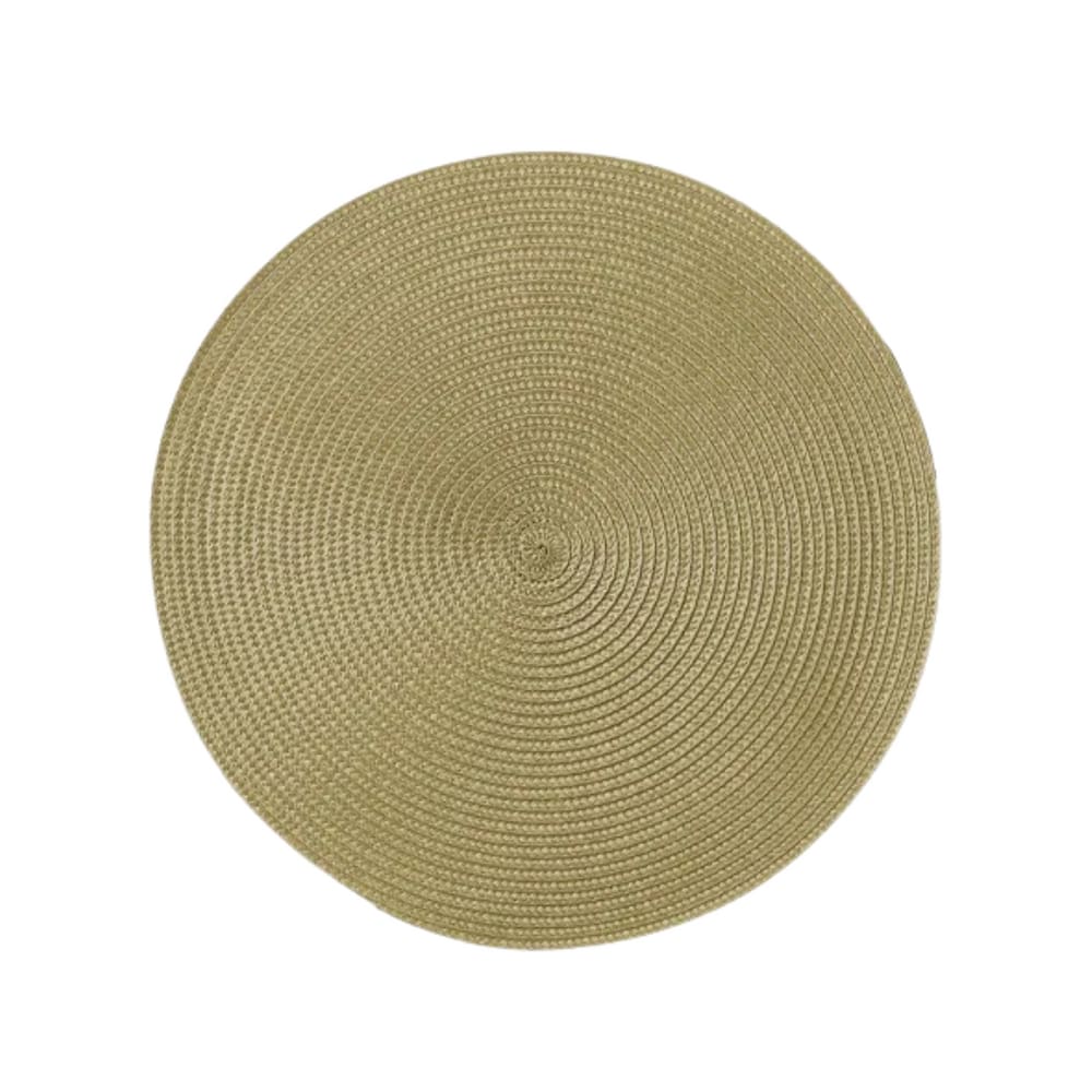 Jogo De Lugar Americano Redondo Em Polipropileno Com 4 Peças 38cm Rafimex Dourado
