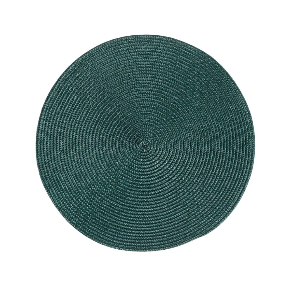 Jogo De Lugar Americano Redondo Em Polipropileno Com 4 Peças 38cm Rafimex Verde Escuro