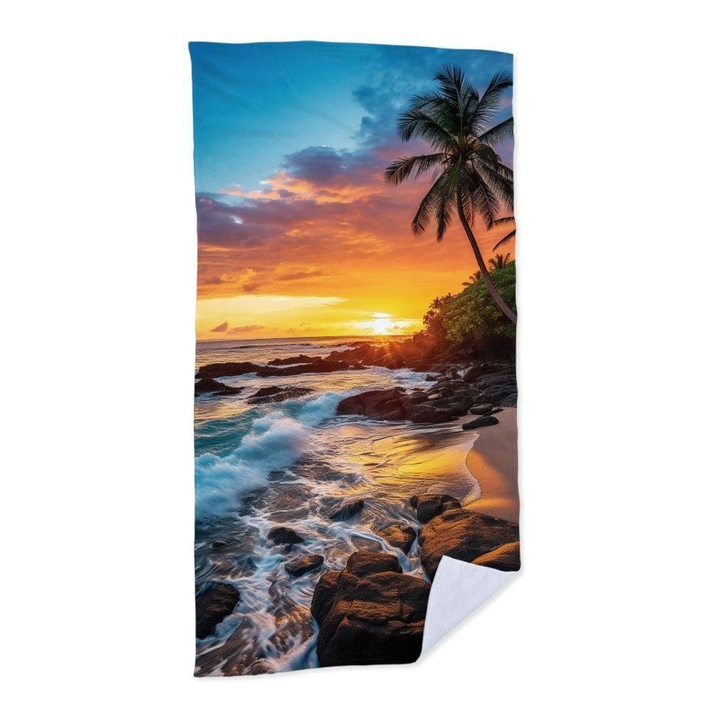 Toalha De Praia - Pôr Do Sol Na Praia