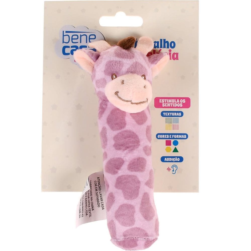 Chocalho de Pelucia Baby Estimula os Sentidos 17cm