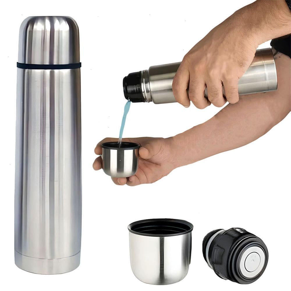 Garrafa Térmica Inox 500ml Camada Dupla Até 6 Horas Água Gelada Chá Quente