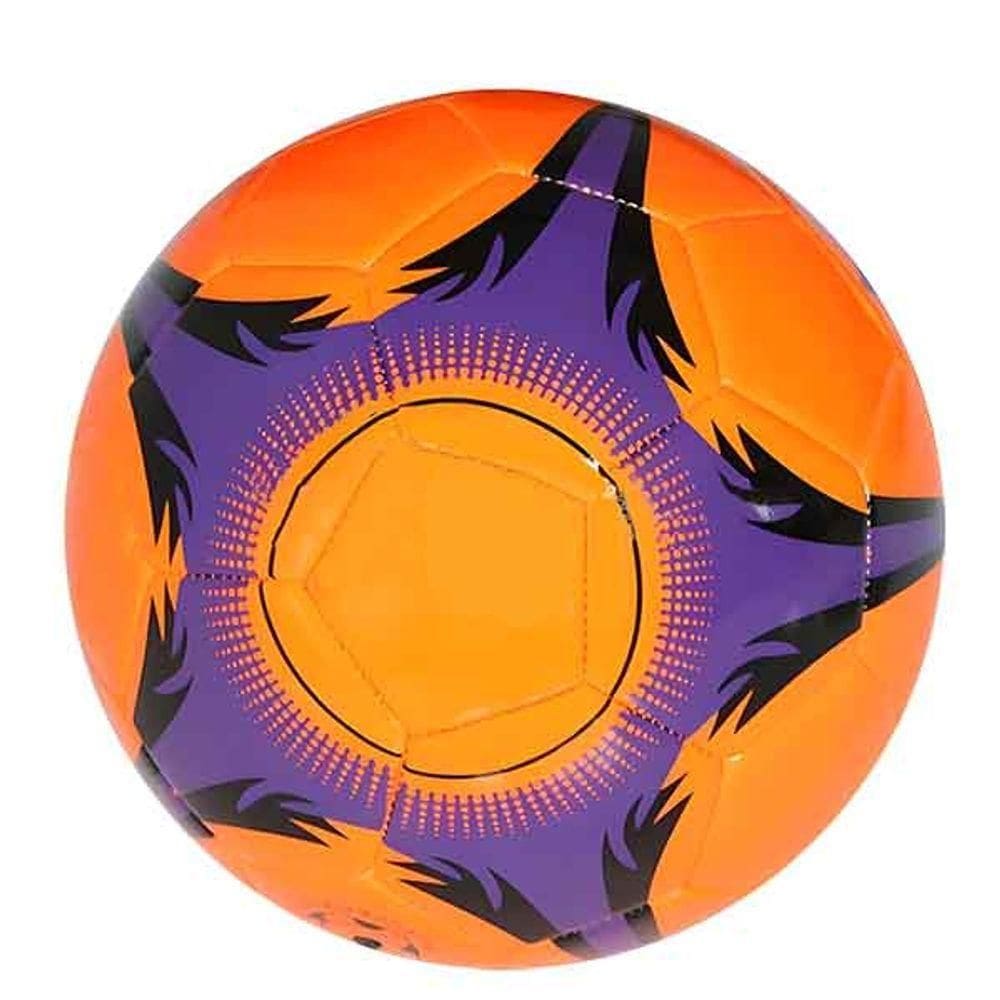Mini Bola De Futebol Laranja Tamanho Pequeno Couro Sintético