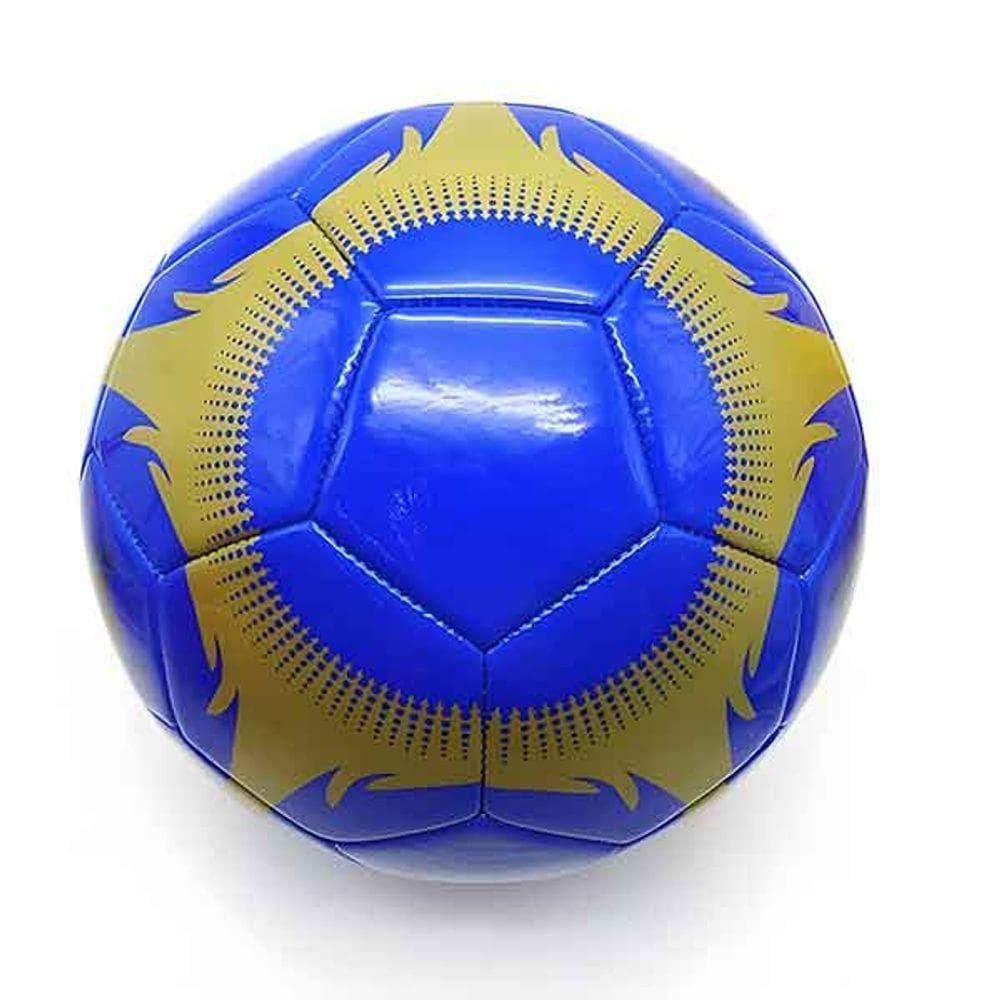 Mini Bola De Futebol Azul Tamanho Pequeno Couro Sintético