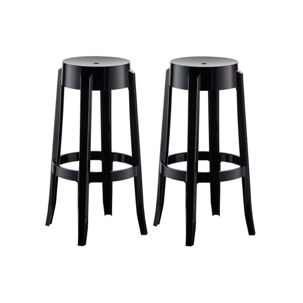 Kit 2 Banquetas Sala Jantar Shine Uz8007 2 Un Preto - Kappesberg