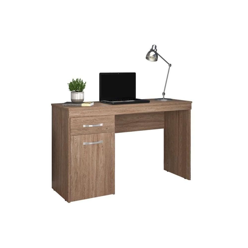 Mesa Computador Escrivaninha Vitória 1 Porta E 1 Gaveta Nogal - Demóbile