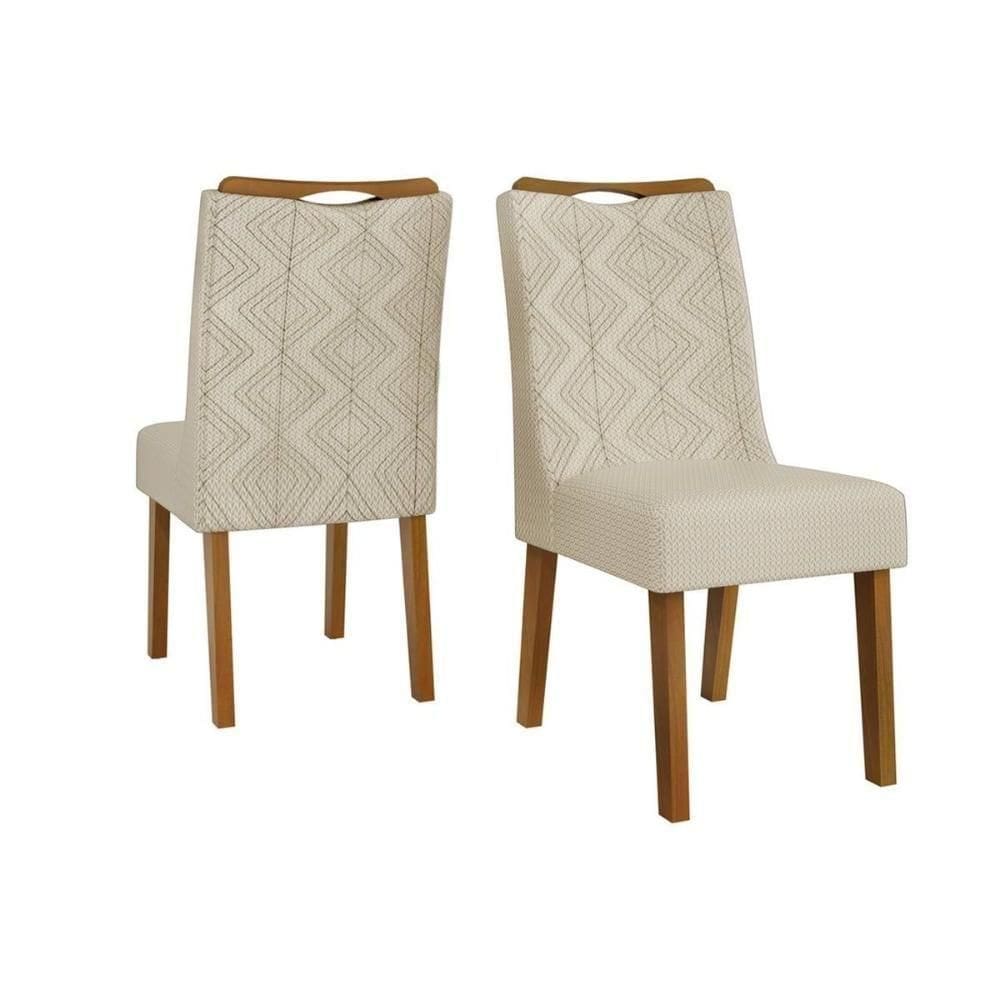 Cadeira Sala De Jantar Stela Ipe-linho Neve Bege - Dj Móveis