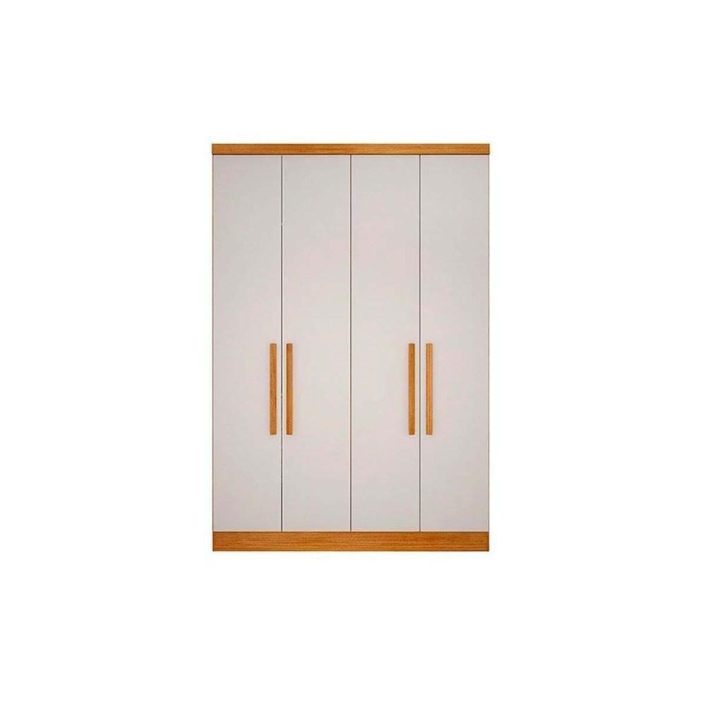 Módulo De Quarto Solteiro Guarda Roupa C- 4 Portas E 3 Gavetas Rizon-linea Cumaru-fendi