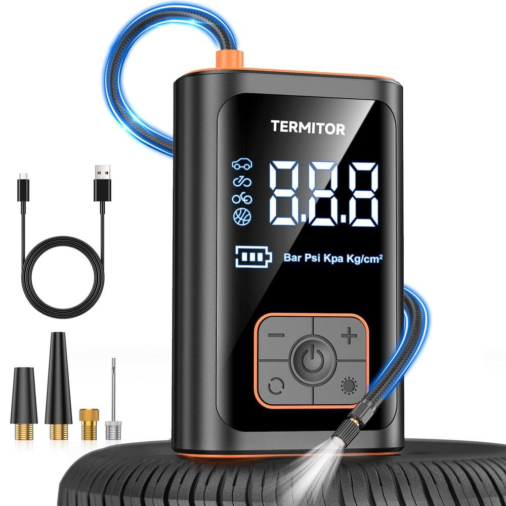 Compressor de ar portátil com inflador de pneus Termitor 150PSI 12V